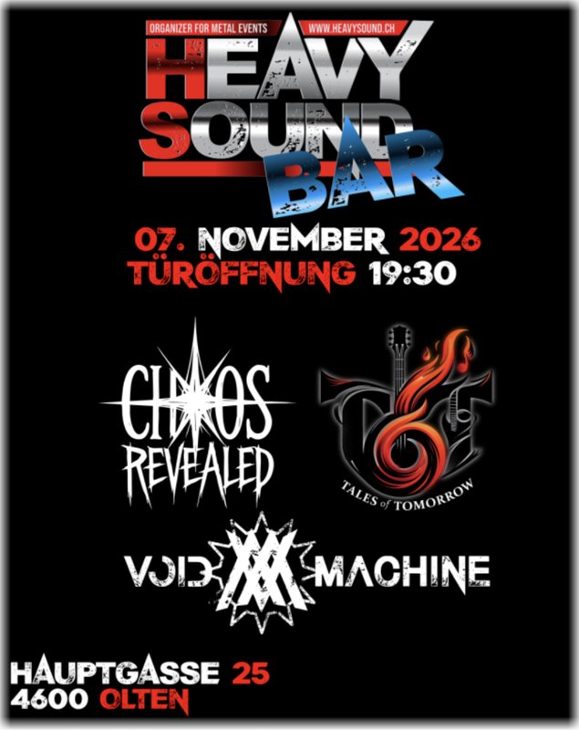 CHAOS REVEALED, TALES OF TOMORROW, VOID MACHINE