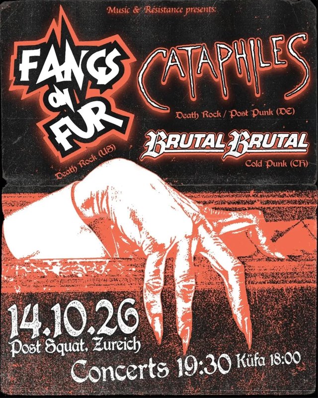 Fangs On Fur + Cataphiles + BRUTAL BRUTAL