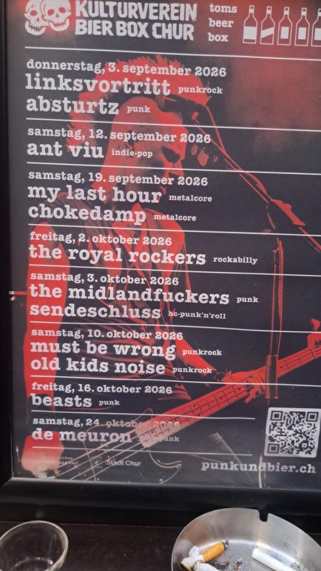 Kulturverein Bier Box Chur concert series