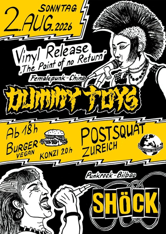 WiLdE SoNnTaGs PuNk KoNzErTe mit BurgerEssen / Vinyl Release "The Point of no Return"