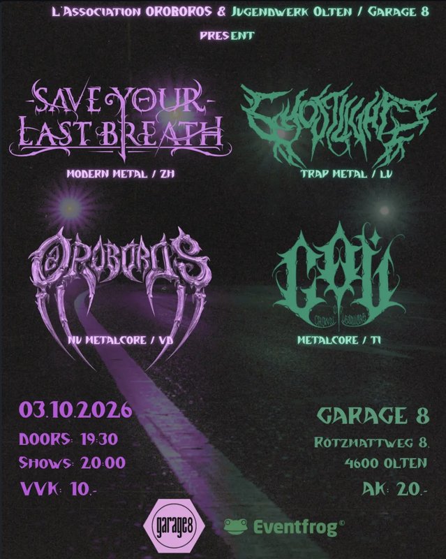SAVE YOUR LAST BREATH, GHOST LIGHTS, OROBOROS, CROWN OF LEONIDAS