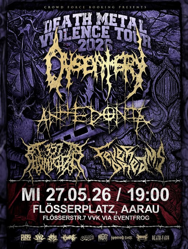 Dysentery, 357 homicide, Anhedonia, Fever Dreams – Flösserplatz, Aarau – 27.05.2026