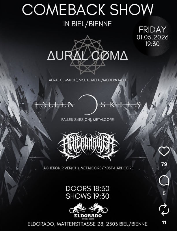 Aural Coma + Fallen Skies + Acheron River