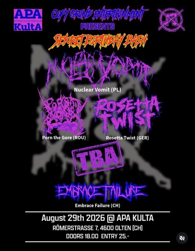 Nuclear Vomit + Porn The Core + Rosetta Twist + Embrace Failure
